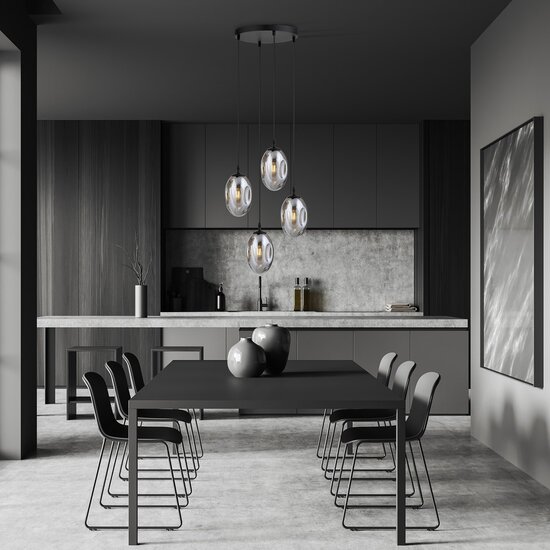 Emibig Emibig ASTRAL 4 BL PREMIUM GRAFIT - Moderne Pendelleuchte für jeden Raum