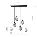 Emibig Emibig ASTRAL 6 BL GRAFIT - Lámpara colgante moderna para una iluminación elegante
