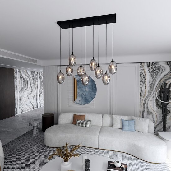 Emibig Emibig ASTRAL 9 BL GRAPHITE - Modern pendant lamp for a stylish look