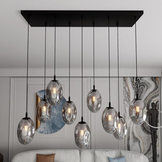 Emibig Emibig ASTRAL 9 BL GRAFIT - Moderne hanglamp voor een stijlvolle uitstraling