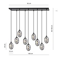 Emibig Emibig ASTRAL 9 BL GRAFIT - Lámpara colgante moderna para una iluminación elegante
