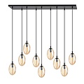 Emibig Emibig ASTRAL 9 BL MIODOWY - Modern pendant lamp with amber shade