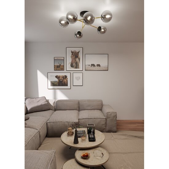 Emibig Emibig MAGNUM 6 BL GRAFIT - Glamorous Ceiling Lamp for a Luxurious Atmosphere