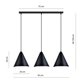 Emibig Emibig REBEL 3 Zwart/Wit Hanglamp - Modern design voor elke ruimte