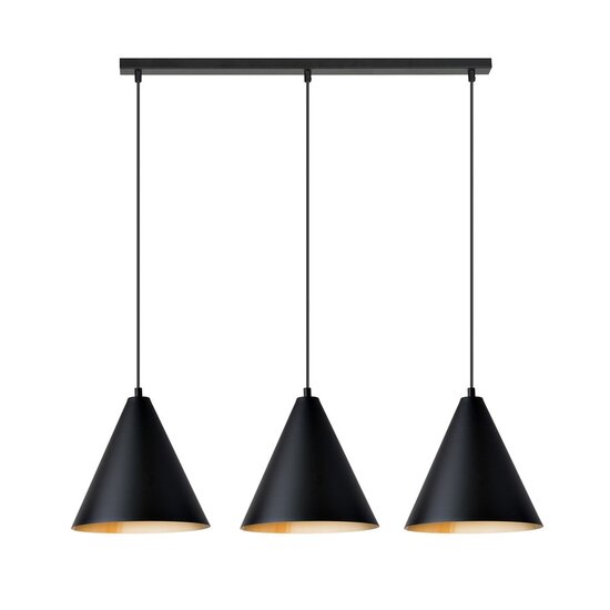 Emibig Emibig REBEL 3 NOIR/OR - Lampe suspendue moderne pour un intérieur élégant
