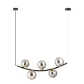 Emibig Emibig RITZ 5 BL GRAFIT - Lámpara colgante retro para una iluminación acogedora