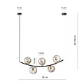 Emibig Emibig RITZ 5 BL GRAFIT Hanglamp - Retro stijl voor een sfeervolle ambiance
