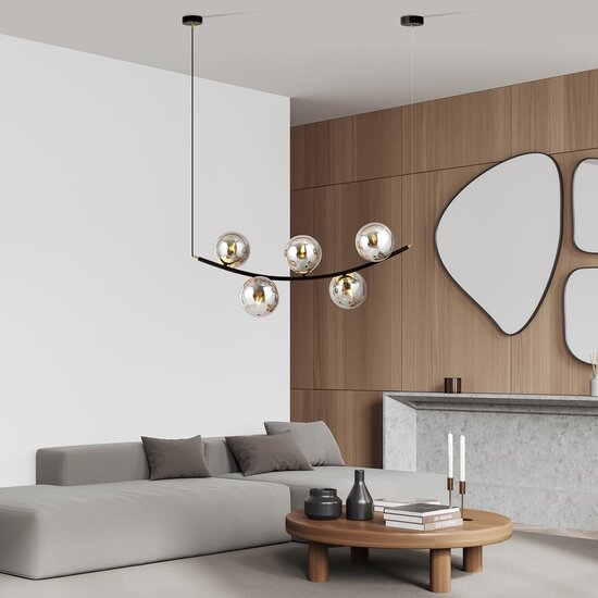 Emibig Emibig RITZ 5 BL GRAFIT - Retro Pendelleuchte für stilvolles Ambiente