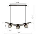 Emibig Emibig AURA 3 BL GRAPHITE - Modern pendant lamp for stylish ambiance