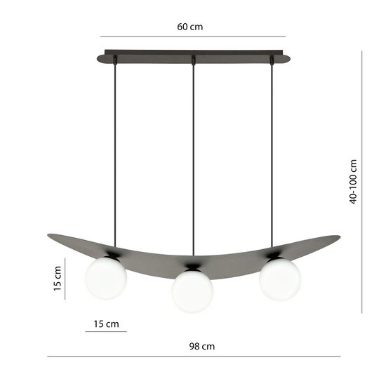 Emibig Emibig AURA 3 BL OPAL - Moderne Pendelleuchte für stilvolles Ambiente