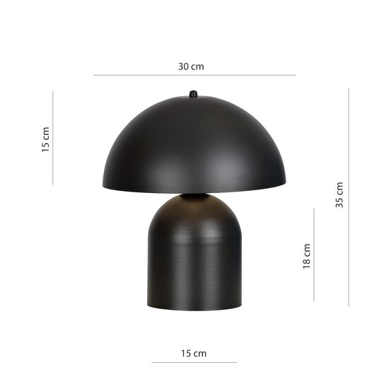 Emibig Emibig KAVA LN1 Schwarz - Stilvolle Tischlampe für jedes Zuhause