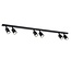 Emibig Emibig FLASH 6 BLACK - Minimalist ceiling lamp for modern interiors