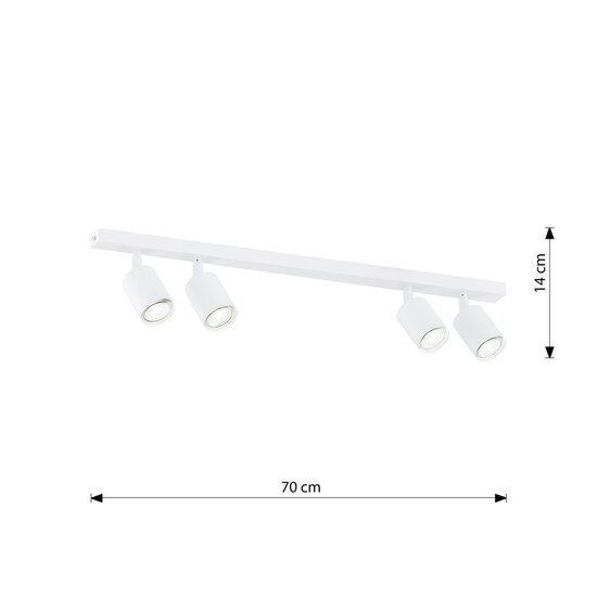 Emibig Emibig FLASH 4 WHITE - Lámpara de techo minimalista para interiores modernos