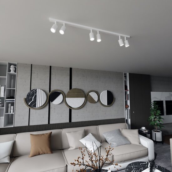 Emibig Emibig FLASH 6 WHITE - Lampe de plafond minimaliste pour intérieurs modernes