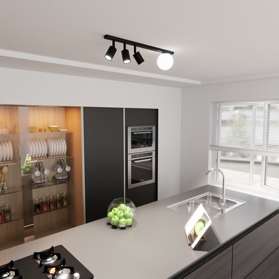 Emibig Emibig BASTER 4 BLACK - Moderne plafondlamp voor een stijlvolle uitstraling