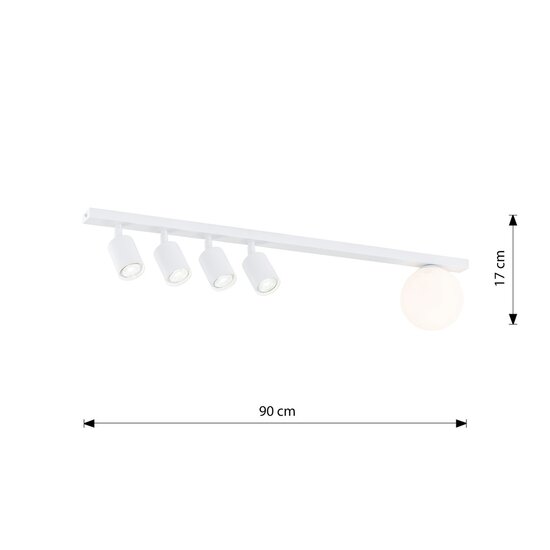 Emibig Emibig BASTER 5 WHITE - Moderne plafondlamp voor elke ruimte