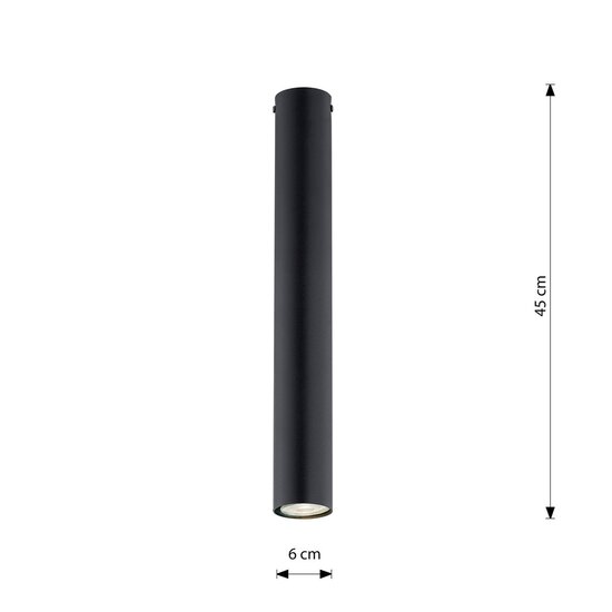 Emibig Emibig TECNO 1L BLACK - Lampe de plafond minimaliste pour tous les espaces