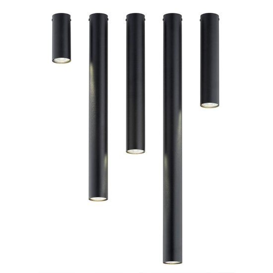 Emibig Emibig TECNO 1M BLACK - Minimalistische plafondlamp voor moderne interieurs