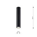 Emibig Emibig TECNO 1M BLACK - Lámpara de techo minimalista para cualquier espacio