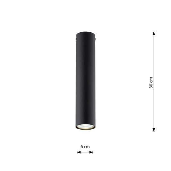 Emibig Emibig TECNO 1M BLACK - Lampe de plafond minimaliste pour tous les espaces