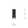 Emibig Emibig TECNO 1S BLACK - Minimalist ceiling lamp for modern interiors