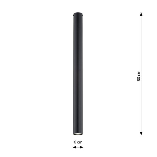 Emibig Emibig TECNO 1XXL BLACK - Minimalistische Deckenlampe für jeden Raum
