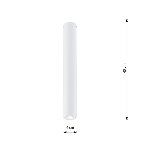 Emibig Emibig TECNO 1L WHITE - Minimalist ceiling lamp for any space