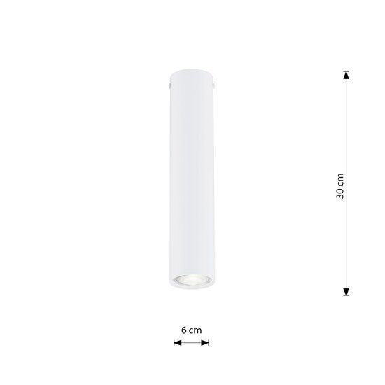 Emibig Emibig TECNO 1M WHITE - Lampe de plafond minimaliste pour tous les espaces