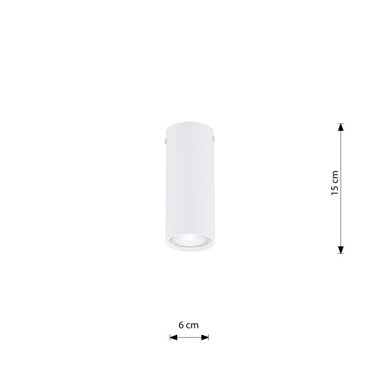 Emibig Emibig TECNO 1S WHITE - Lámpara de techo minimalista para cualquier espacio