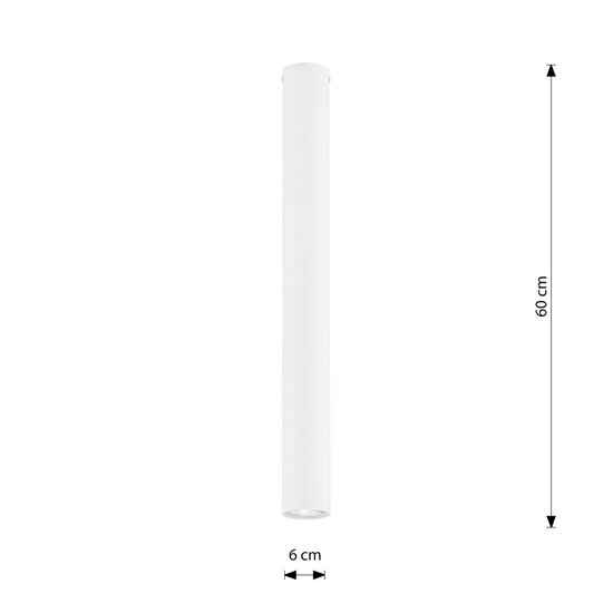 Emibig Emibig TECNO 1XL WHITE - Lampe de plafond minimaliste pour tous les espaces