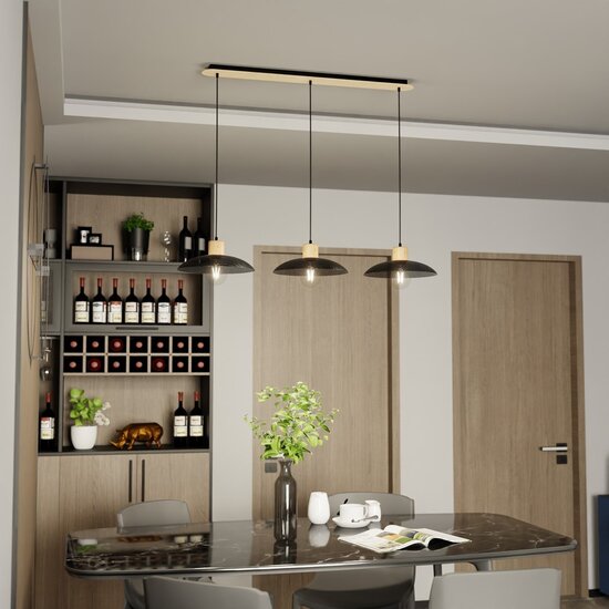 Emibig Emibig KOBE 3 BLACK - Elegante Japandi Hanglamp voor elke ruimte