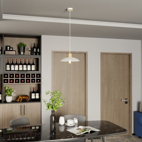 Emibig Emibig KOBE 1 WHITE - Elegante Japandi Hanglamp voor elke ruimte