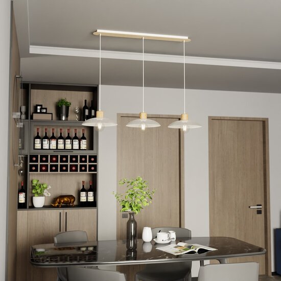 Emibig Emibig KOBE 3 WHITE - Elegante Japandi Hanglamp voor elke ruimte