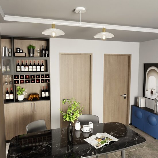 Emibig Emibig SPIRIT 2 WHITE - Lámpara colgante elegante Japandi