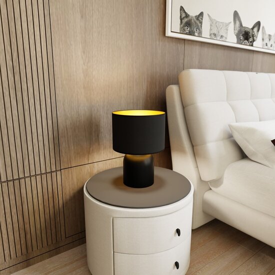 Emibig Emibig ASPEN LN1 Noir/Doré Lampe de Table - Design Scandinave pour Tous les Espaces