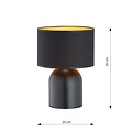 Emibig Emibig ASPEN LN1 Zwart/Goud Tafellamp - Scandinavisch Design voor Elke Ruimte