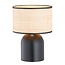 Emibig Emibig ASPEN LN1 NOIR/RATTAN - Lampe de Table Scandinave pour une Ambiance Élégante