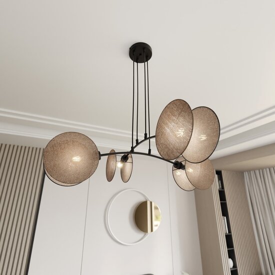 Emibig Emibig MOTIF 4 NATURAL - Une lampe suspendue boho élégante pour chaque espace