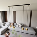 Emibig Emibig ELIT 4 BL GOLD - Minimalistische hanglamp voor elke ruimte