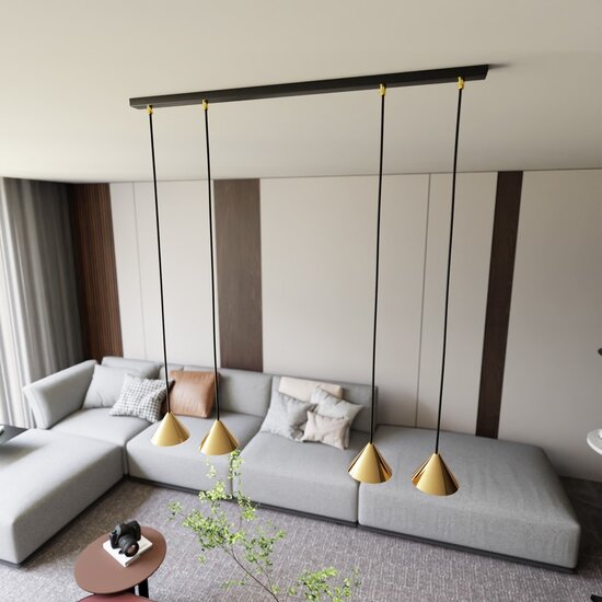 Emibig Emibig ELIT 4 BL GOLD - Lampe suspendue minimaliste pour tous les espaces