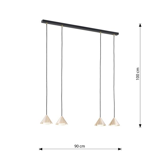 Emibig Emibig ELIT 4 BL GOLD - Minimalist pendant lamp for any space