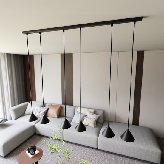 Emibig Emibig ELIT 6 BLACK - Minimalist Pendant Lamp for a Stylish Interior