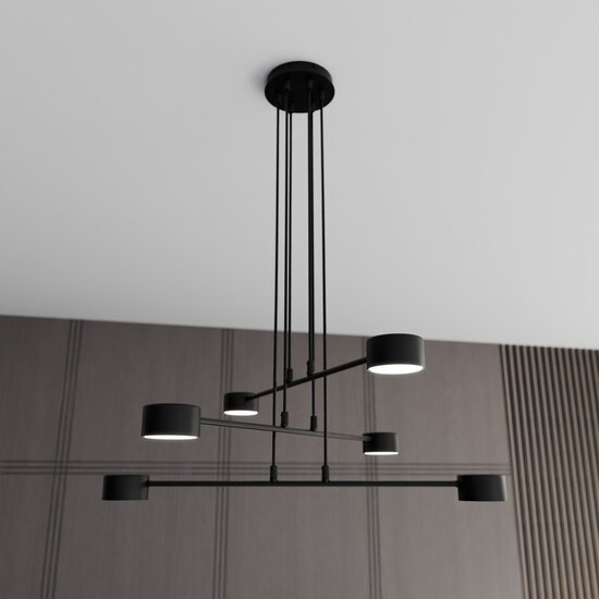 Emibig Emibig MODUS 6 BLACK - Lampe Suspendue Scandinave pour un Intérieur Élégant