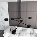 Emibig Emibig MODUS 6 BLACK - Élégante lampe suspendue scandinave pour tous les espaces