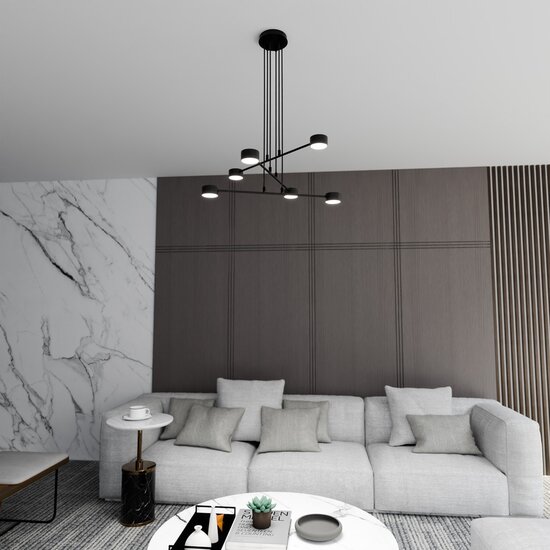 Emibig Emibig MODUS 6 BLACK - Elegant Scandinavian pendant lamp for any space