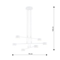 Emibig Emibig MODUS 6 WHITE - Élégante lampe suspendue scandinave pour tous les espaces
