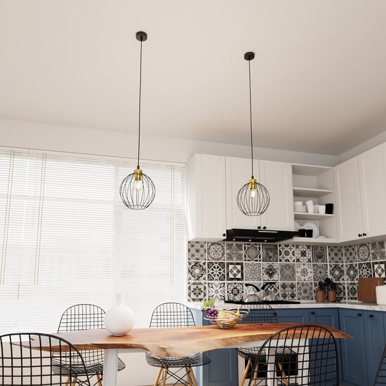 Emibig Emibig NANDO 1 BL GOLD - Stylish industrial pendant lamp