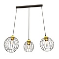 Emibig Emibig NANDO 3 BL GOLD - Lampe suspendue industrielle élégante