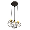 Emibig Emibig NANDO 3PREM BL GOLD - Lampe suspendue industrielle élégante