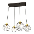 Emibig Emibig NANDO 4 BL GOLD - Stylish industrial pendant lamp